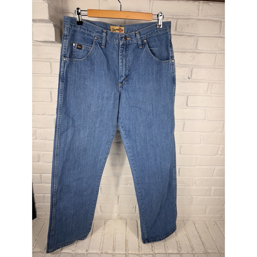 Wrangler 20X Style 23 Jeans Mens 30 Relaxed Straight Leg Blue Western Cowboy